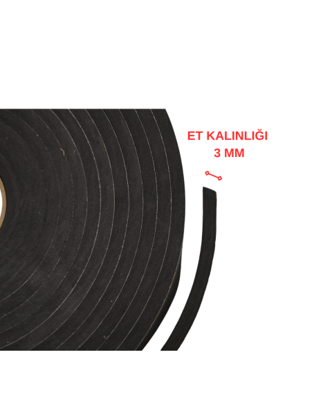 3 x 20 Mm Yapışkanlı Polietilen Sünger Şerit (10 Metre)