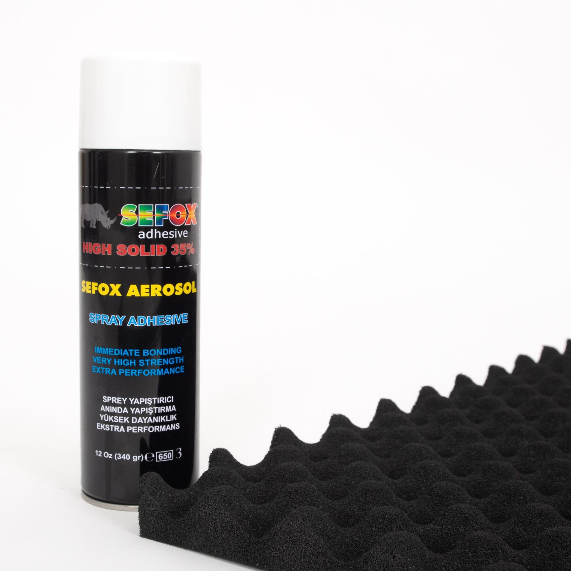 30 mm Akustik Sünger (En:1 Mt Boy:1 Mt) + Sefox Sprey Yapıştırıcı 340 Gr (1 Adet)