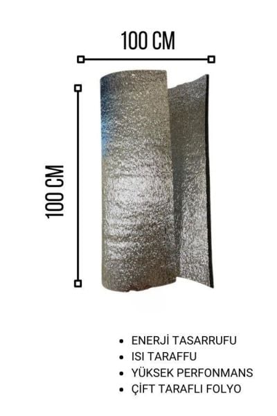 Alüminyum Kaplı Polietilen Sünger Levha 10 mm (En:1 Mt Boy:5 Mt)